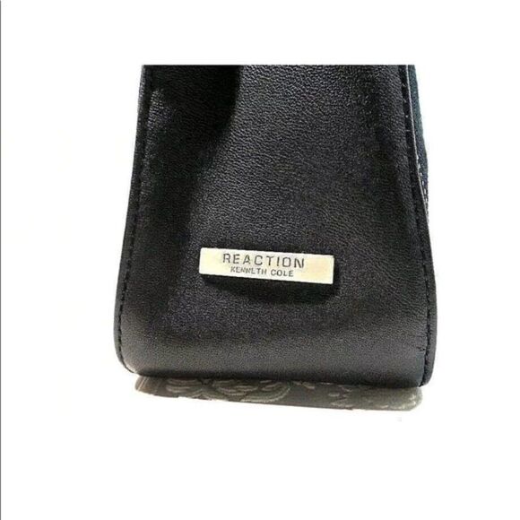 Kenneth Cole Reaction Pinstripe w Leather Bag Y - Picture 3 of 7